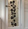 Minimalist Black Flower Vine Window Sticker Bathroom Door Glass Decoration Self-Adhesive Decal