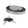 Fuel Tank Cap 88mm Chrome Universal Tank Cover Lockable With 2 Keys For Vans Tractor Truck Excavator