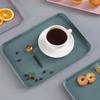 Nordic Plastic Snack Kitchen Supplies Rectangular Serving Tray Tableware Dessert Plates Dinnerware