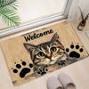 VIKAMA Cartoon Cute Cat Carpet Soft Doormat Welcome Mat Living Room Carpet Kitchen Rug Rug For Bedroom Outdoor Carpet Home Dec