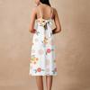 Women's Spaghetti Strap Backless Bow Loose Casual Beach Holiday Dress Sundress