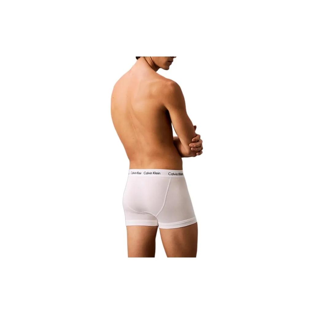 Calvin Klein Casual and Comfortable Wrinkle Free Letter Logo Mid Waist Flat Angle Underwear European Version Men's 3-piece Set