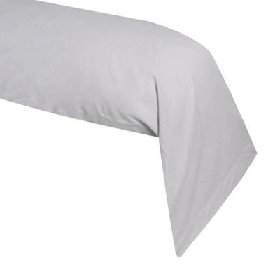 Bolster Case - GREY - 45x185 Cm - 100% Cotton - Durable Fabric - Washable At 40°