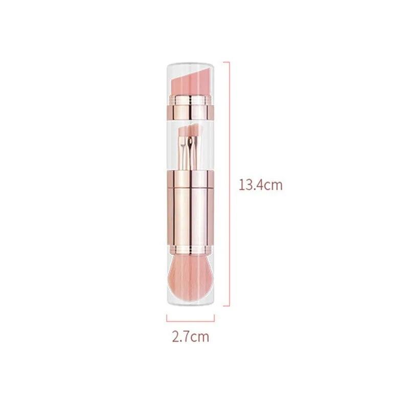 5 In 1 Portable Makeup Brushes For Foundation Eyebrow Lip Eyeshadow Loose Powder Cosmetic Brush Set Makeup Tools