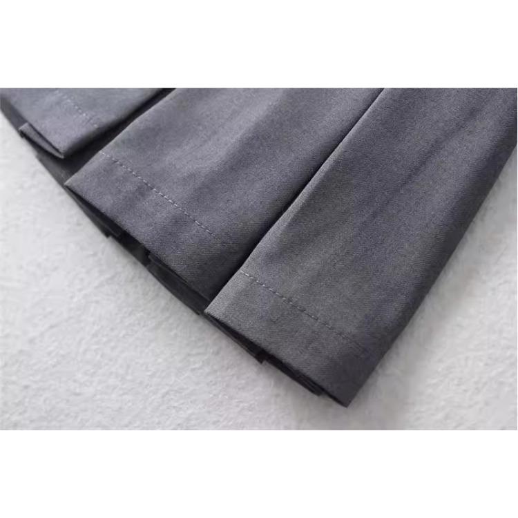 Damen Frühling Sommer Glamour Stil V-Taille Minirock Anti-Exposure A-Linie Figurschmeichelnd Schlankmachend Reiner-Wunsch Faltenrock