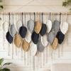 Cotton Rope Woven Leaf Tapestry Colorful Nordic Wall Art for Living Room Bedroom