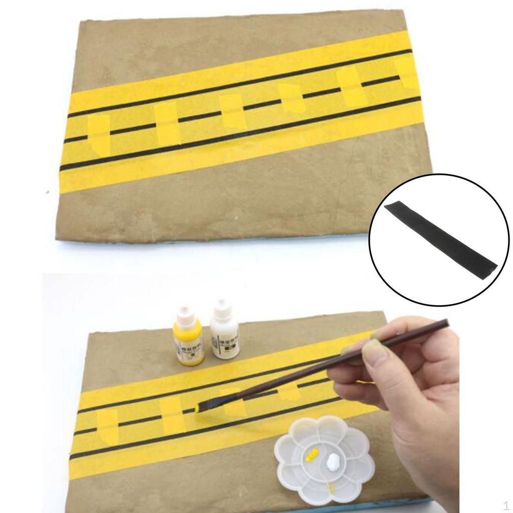 Miniatyr Asfaltväg Klistermärke Modelljärnväg Byggsats Sagoträdgård Layout Dekor Bord DIY