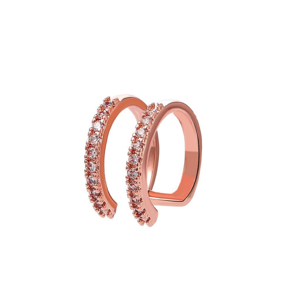 Korean Crystal Clip Earrings For Women Zircon Earing Without Hole Jewelry Fake Earrings Single Ear Bone Clip Earings Ear Cuffs