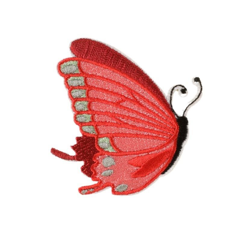 Original Embroidery Label Clothing Accessories Cartoon Butterfly Embroidery Sticker Cloth Label Self-adhesive Patch Sticker Accessory Cloth Sticker