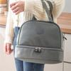 Lightweight Double Layer Lunch Carryall Roomy Food Insulated Thermal Box Women Kids Picnic Cooler Tote Dinner Bento Container