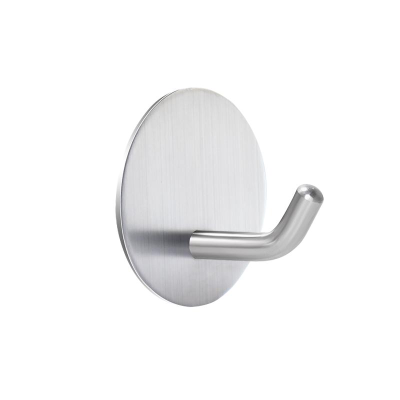 Black Wall Hooks for Clothes Stainless Steel Towel Keys Hanger Wall Mount 3M Adhesive Storage Hook