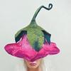 Vintage Flower Witch Hat Comfortable Elastic Fit Floral Stage Costume Hat  Party Photo Accessory