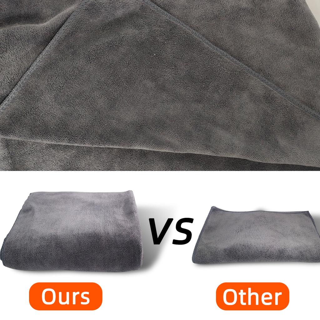 Coral fleece car towel, car wash towel, double-sided cleaning cloth, thickened absorbent car towel, household cleaning towel