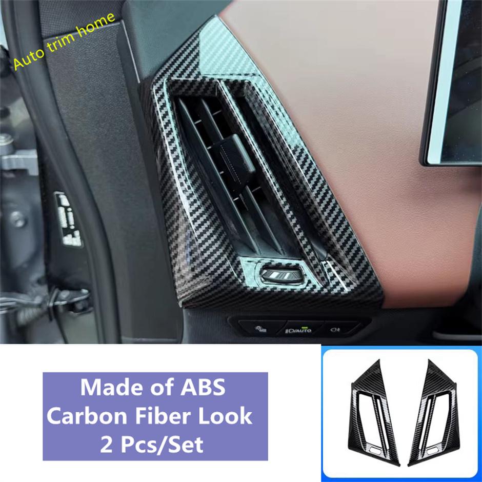 Carbon Fiber Side Air Conditioning AC Outlet Vent / Stalls Gear Shift Box Frame Cover Trim For BMW IX 40 - 2026 Accessories Side AC Outlet Vent