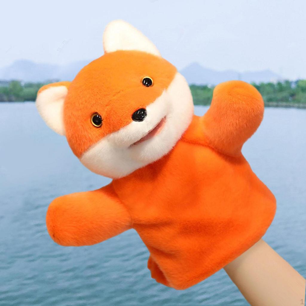 Animal Hand Puppet Interactive Realistic Jokes Role Play Head Gloves Stuffed Toy for