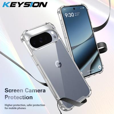 KEYSION Przezroczyste etui z narożnikami amortyzującymi wstrząsy do Google Pixel 10 Pro XL Miękkie TPU+PC Przezroczysta osłona telefonu na Pixel 9 10 Pro 9A
