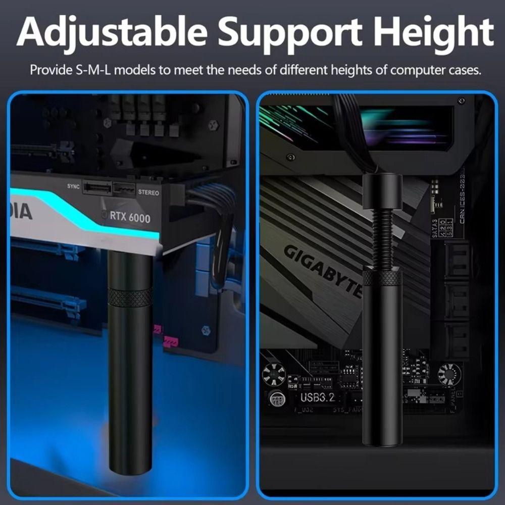 Vertical Telescopic Rotating Stand Aluminum Magnetic Bracket New Video Card Holder