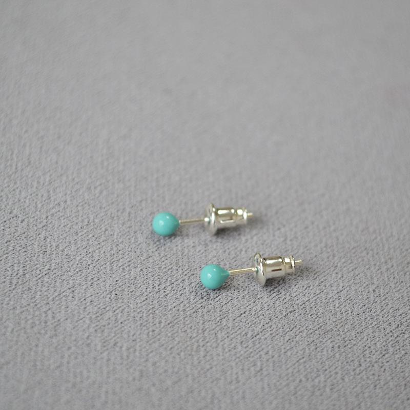 Bai Baihe Minimalist Enamel Matchstick Earrings In 925 Silver