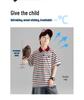 Boys' Striped Short-Sleeve Polo Shirt - Casual, Trendy Korean Style for Middle and Older Children