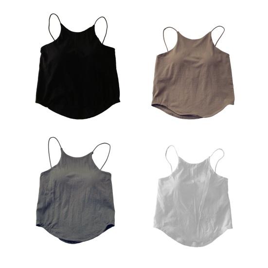 Women's Padded Cami Tank Top Double Lined Spaghetti Strap Basic Undershirts with Built in Bra Slim Fitted Summer Going Out