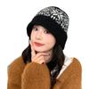 FallSeason and ColdSeason Style Snowflake Knitted Fisherman Hat Korean Versatile Cold Proof and Warm Hat Outside DailyWear Big Head Hat Women