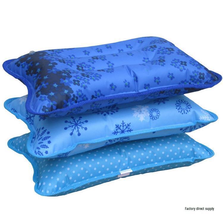 Inflatable Dual-Use Water Cushion: Summer Ice Pillow & Lumbar Support Backrest for Bath & Nap
