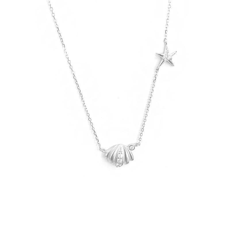 Exquisite Starfish Shell Necklace for Women Summer Ocean Fresh Collar Chain