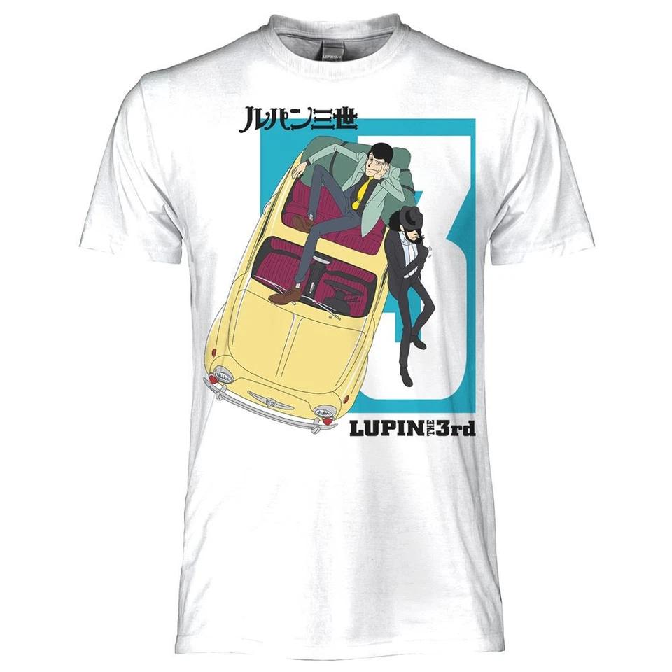 

Official Original Lupin T-Shirt with Jigen and 500 Jersey White T-Shirt- L