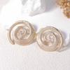 Exaggerated and light luxury multi-layer spiral Marine animal metal texture ear studs, a fashionable and versatile European and American style