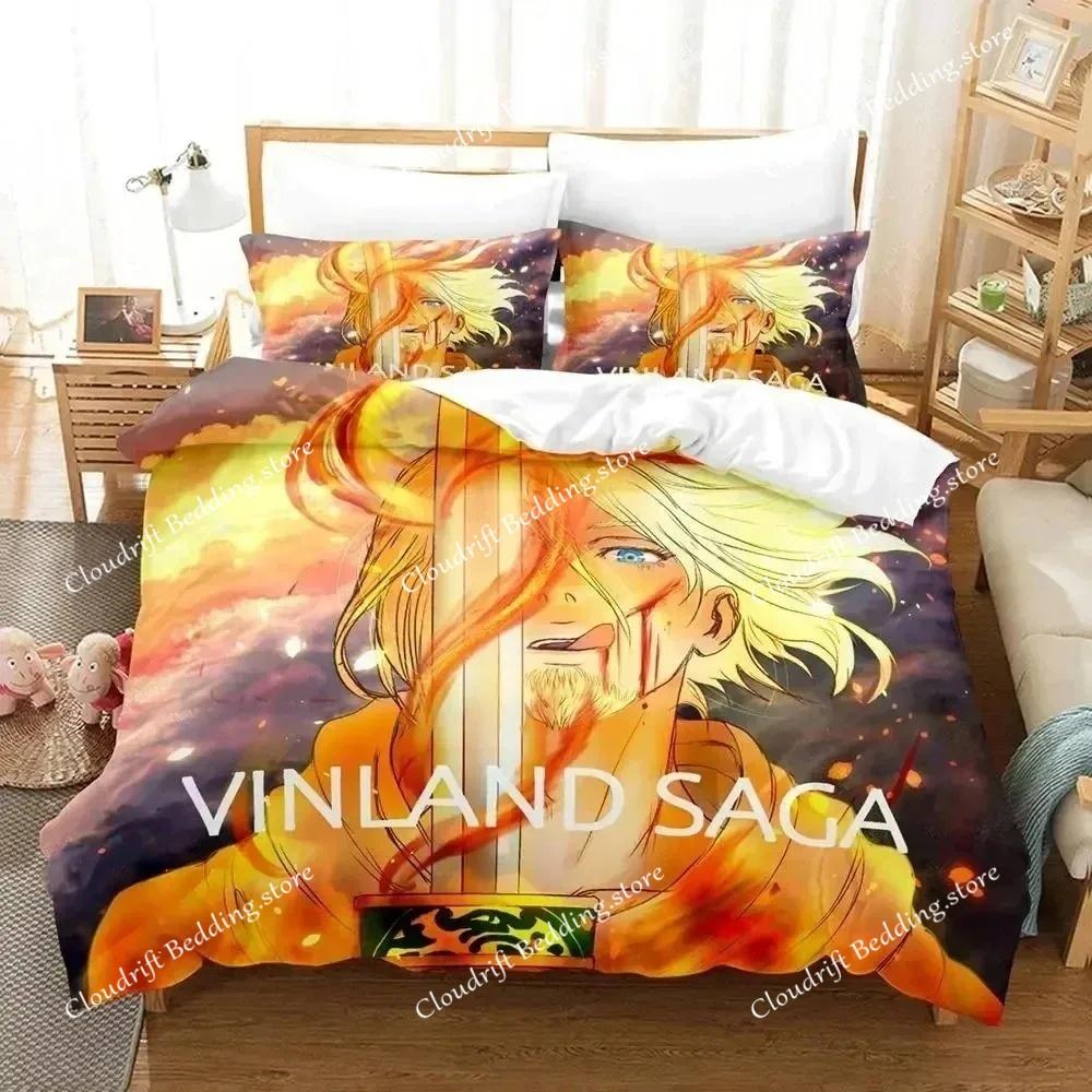 Anime Vinland Saga Bedding Set Duvet Cover Bed Set Quilt Cover Pillowcase Comforter King Queen Size Boys Adult Bedding Set