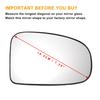 X AUTOHAUX Toyota Right Rear Passenger Side Mirror Glass Replacement W / White Glass