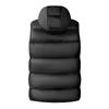 Men's Casual Loose Color-blocked Cotton Warm Jacket, Men's Double-sided Wearable, Detachable Cap Sleeveless Vest Jacket