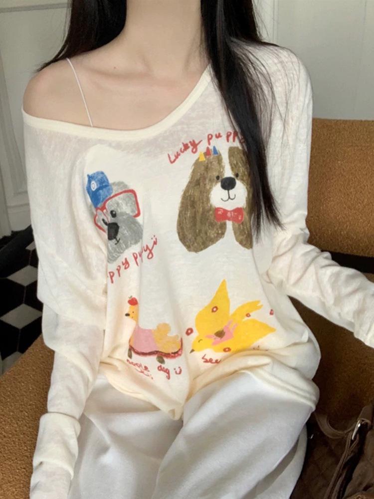 Damen Cartoon-Print Langarm Sonnenschutz Cardigan - Sommer 2025