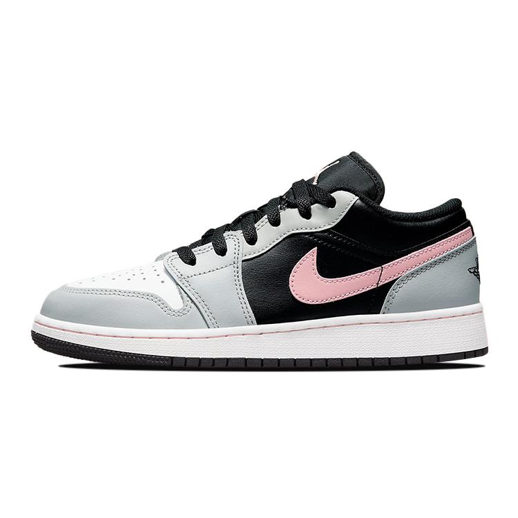 

New Jordan 1 Low Black Grey Pink GS 553560-062 39