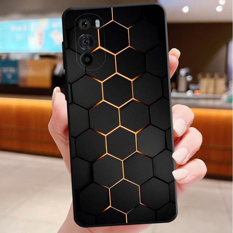 Phone Case For Motorola Edge 50 40 Pro 60 50 40 30 Ultra Neo Fusion Moto G85 G72 G53 G54 G84 G13 G32 Luxury Geometry Cool