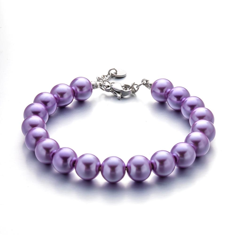 Elegant Versatile Purple Bead Bracelet - Stylish Light Luxury Hand Jewelry