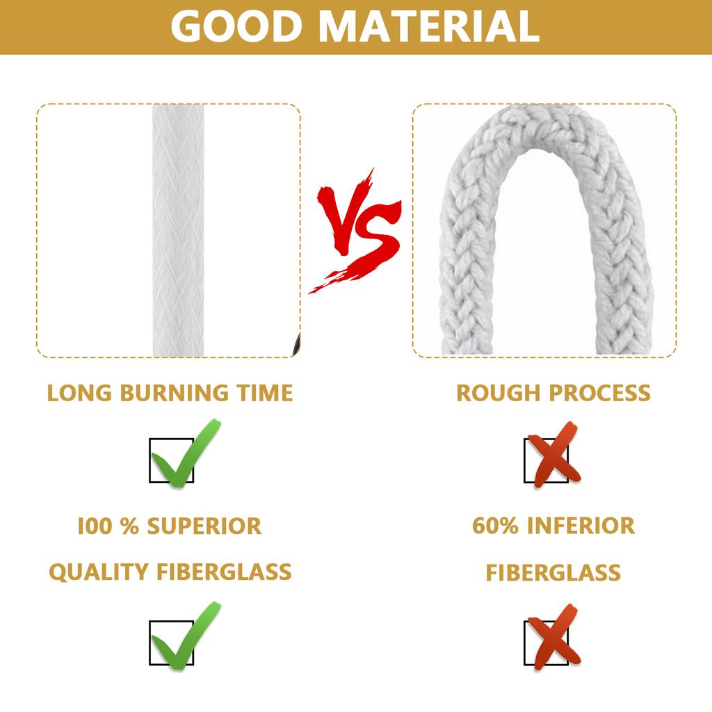 12Pcs Wine Bottle Torch Kit DIY Lighting Fiberglass Wicks Torch Light Set with Brass Torch Wick Holders and Caps For Home Decor