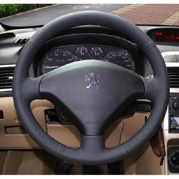 Nähen   Leder Auto Lenkradbezug Auto Zubehör Für  Peugeot 307