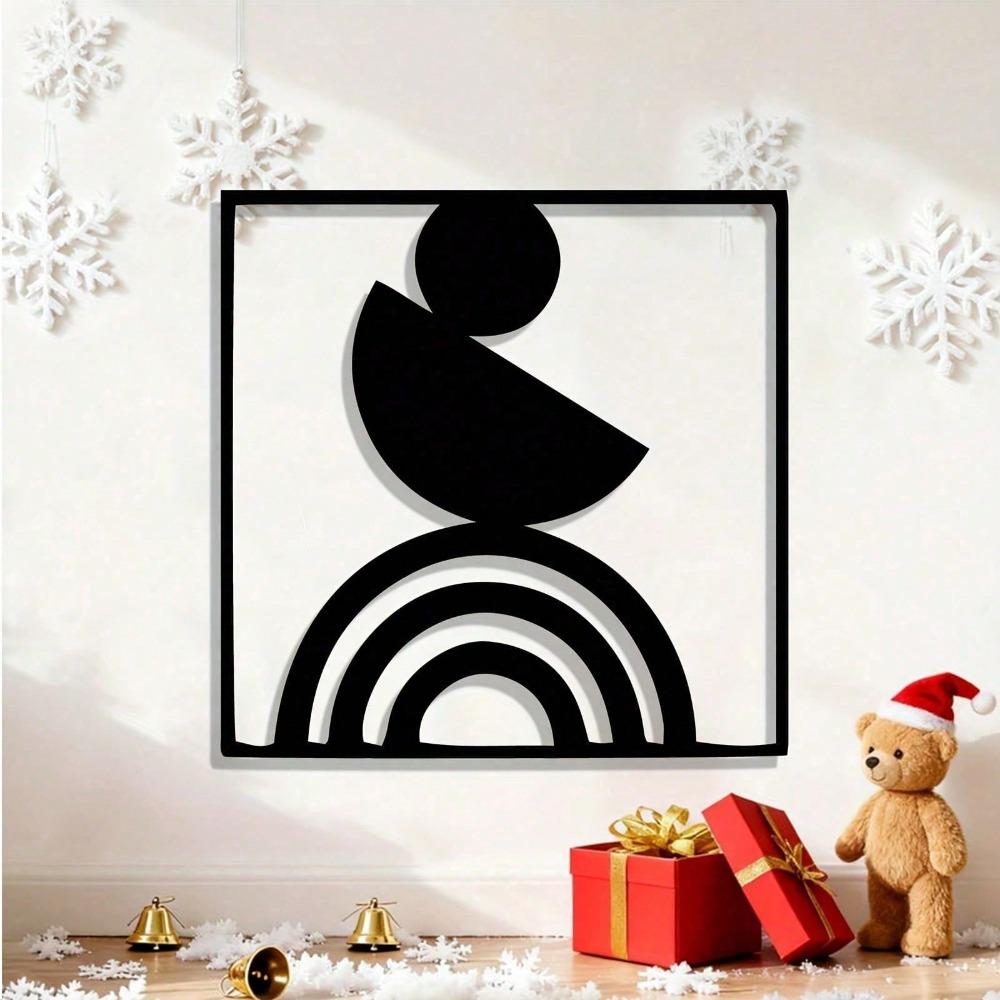 Modern Abstract Iron Wall Art Sculpture Industrial Minimalist Decor Indoor Outdoor Metal Geometric Wall Decor