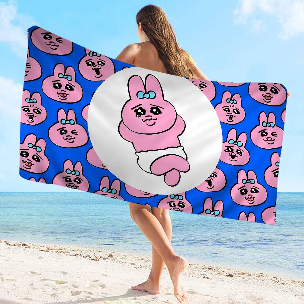 

Cute O-OpanchuS-S Usagi Beach Towel Colorful Bath Towels For Girl Microfiber Quick Dry Sand Free Beach Yoga Spa Gym Pool W40*H60(CM)