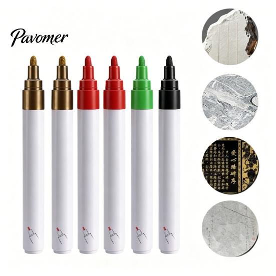 UV Resistant Memorial Paint Pen Touch Up for Tombstone Lettering and Inscriptions Precision Tip Stone Surface Repair Marker Restoration Waterproof
