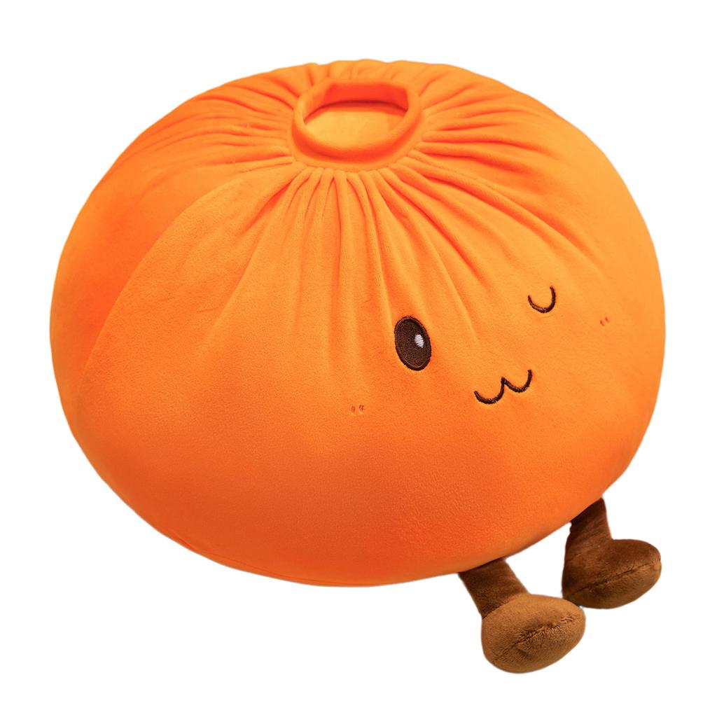 Cute Dumpling Plush Pillow Fun Expression Bun Plush Toy Hand-Made Dumpling Throw Pillow Ultra-Soft Kids Present Bedroom Decor