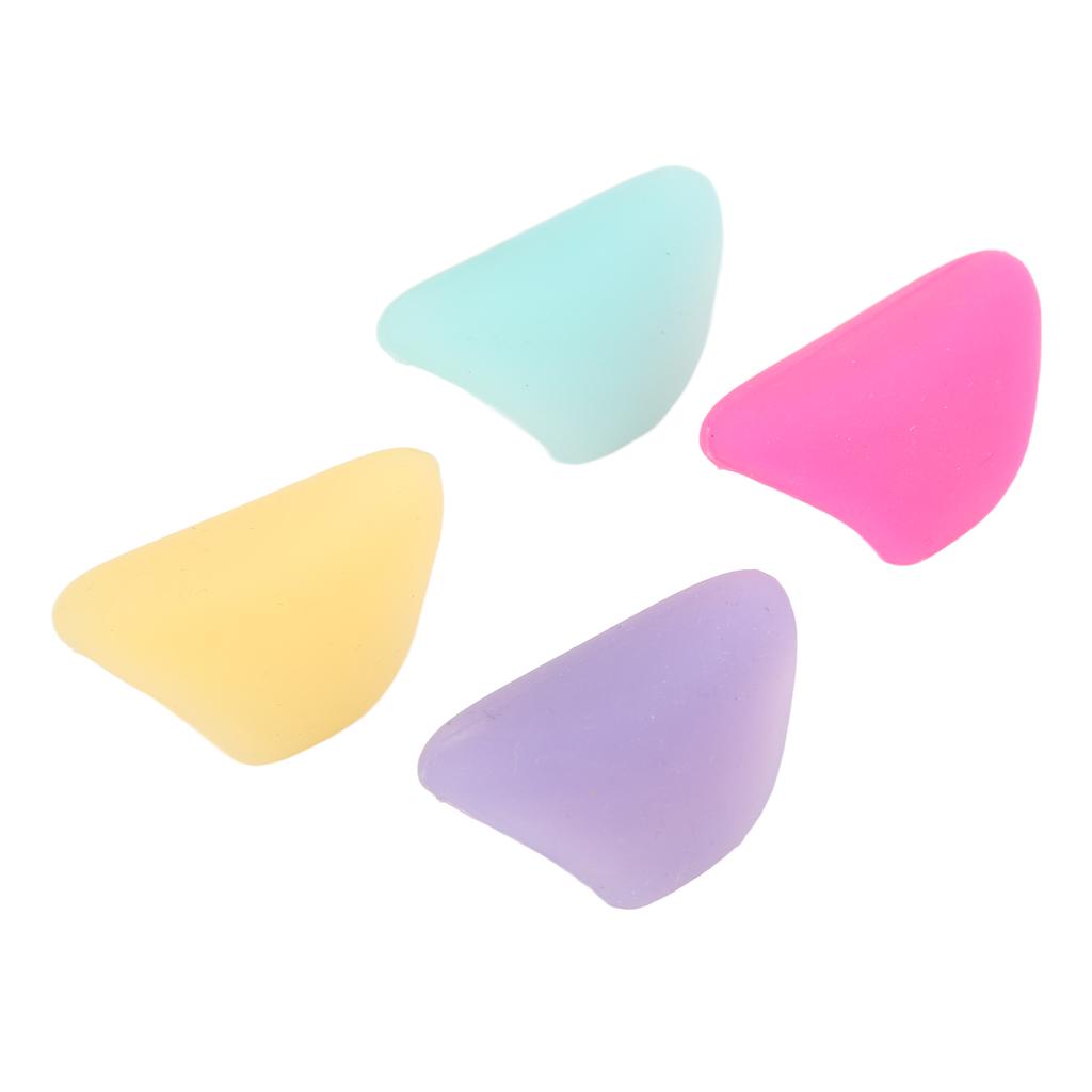 4Pcs Flute Thumb Rest Cushion Colourful Silicone Finger Cover Flutes Parts for Wind Instrument