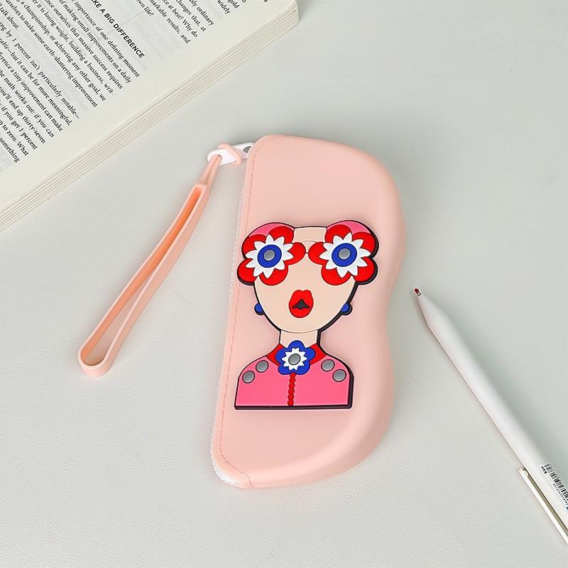 

Portable Dust-proof Soft Silicone Glasses Bag, Sunglasses Storage Bag, Can Be Hung To Prevent Loss of Glasses Case,Perfect Gift