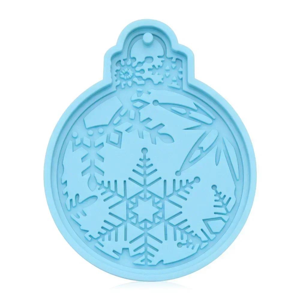 Christmas Ball Silicone Mould Keychain Pendant Epoxy Resin Crafts Silicone Mold Candy Chocolate Xmas Jewelry Pendant Making Mold