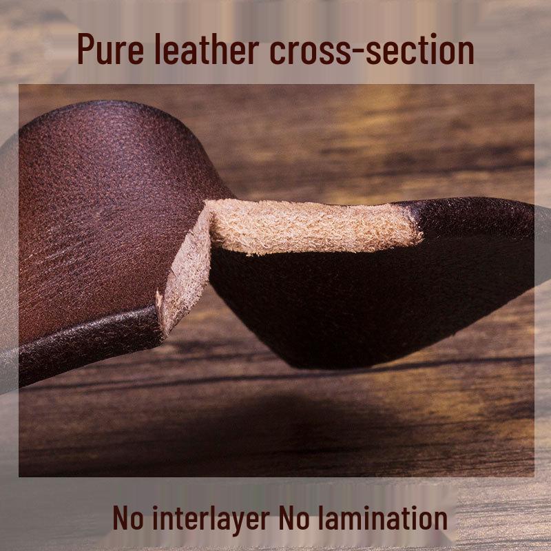 Men's Genuine Leather Pin Buckle Belt - Casual Pure Copper Cowhide Waist Accessory