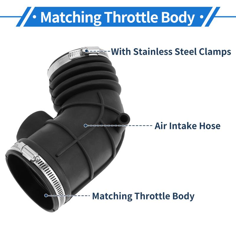 X Autohaux Engine Air Intake Hose with Clamps for BMW 525i E38 2001-2003 No.13541435625