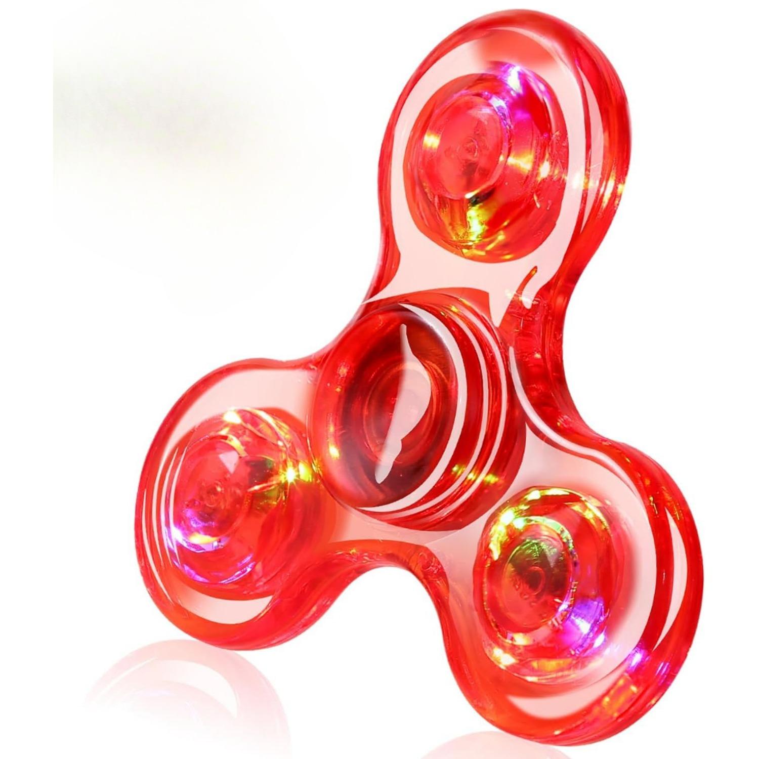

Светодиодные спиннеры, сенсорные игрушки-фиджеты с подсветкой, светящиеся в темноте игрушки, игрушки для снятия стресса при СДВГ, тревожности, пасхальные подарки для школьных классов 7*7*2cm красный