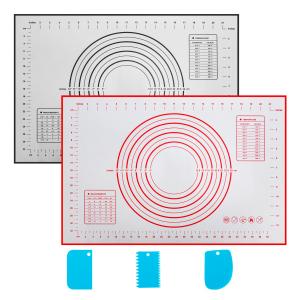 Silicone Baking Mat With Scale Rolling Dough Pad Kneading Dough Mat Non Stick Pastry Oven Liner Bakeware