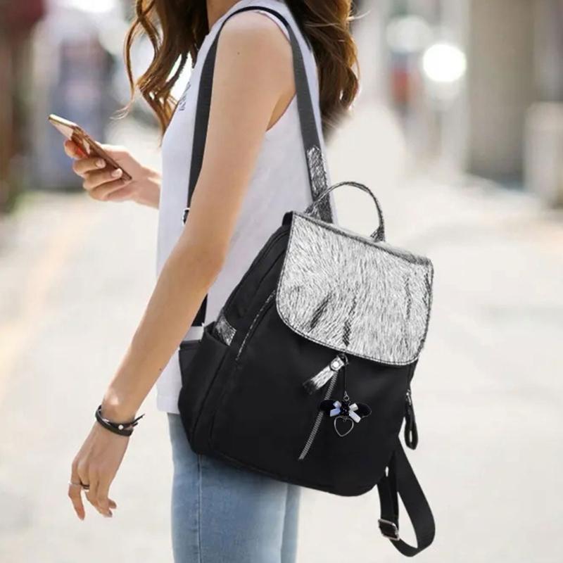 Stylish Angel Wing Phone Lanyard Punk Style Heart Pendant Backpack Decorations